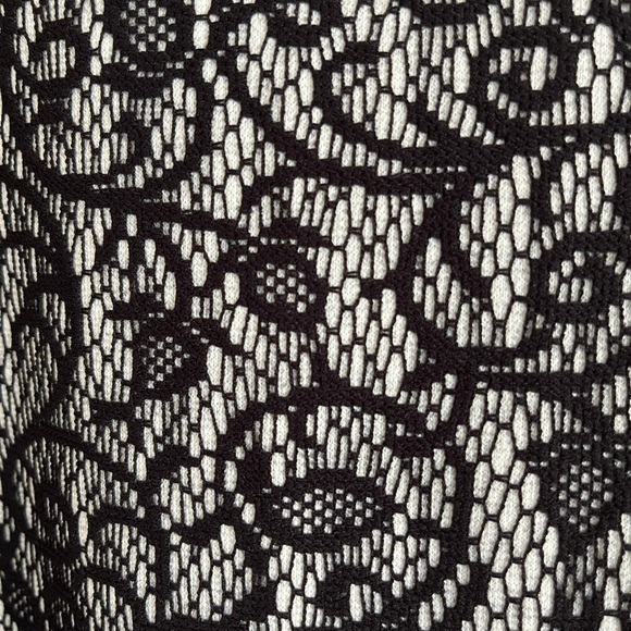 Preston York White Overlay Open Cardigan Black Candace Knit XL Formal Cocktail - Picture 2 of 12